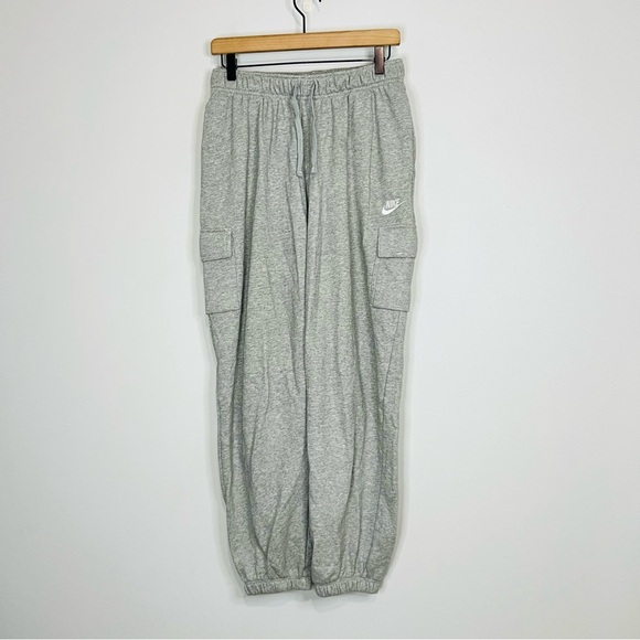Nike Sportswear Gray French Terry Cargo Sweatpants Small - Picture 2 of 6